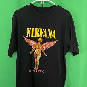 Nirvana Kurt Cobain In Utero band tee T-shirt
